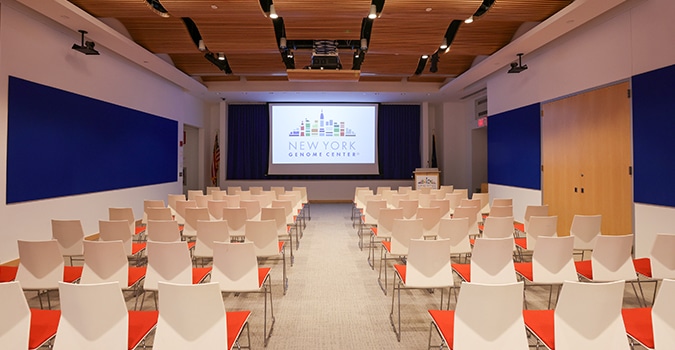 Empty presentation space with a capacity of 64 at NYGC